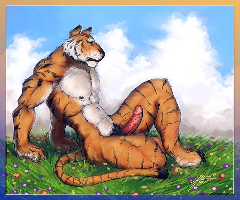 gayfurryhorse:  Tigers and Lions for anon For more gay fun, go to gayfurryhorse