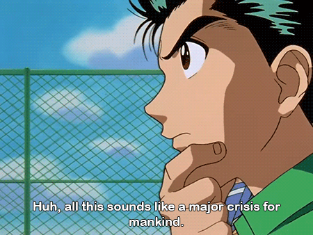 kuusouryodan:Yusuke always had his priorities in the right place.