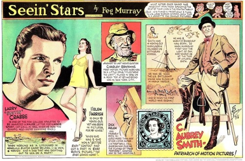 Loving these Feg Murray “Seein’ Stars” vintage comic strips - more on Fabulous Fifties blog, whence 