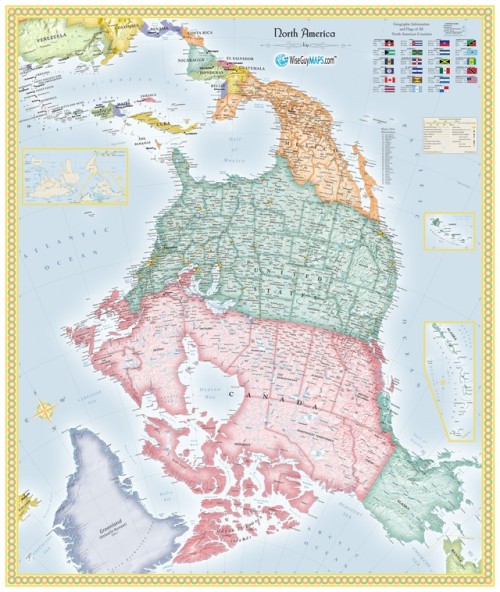 mapsontheweb:North America upside down map.