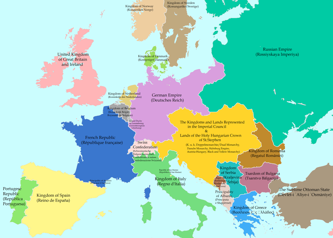 Europe Map With Capitals 1914 393fa94d5372db13667d75d7df3e591396ba00c4