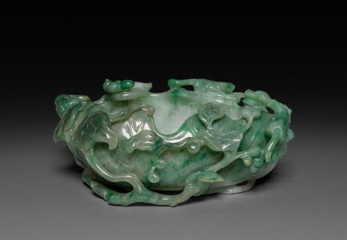 Brushwasher in Shape of Lotus Leaf, 19th Century, Cleveland Museum of Art: Chinese ArtSize: Overall: