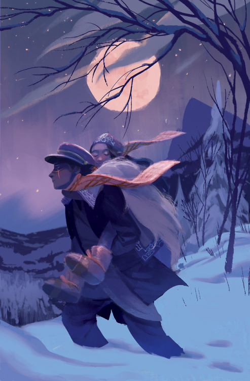 Don’t think I ever posted this…this was my piece for the Golden Kamuy Zine