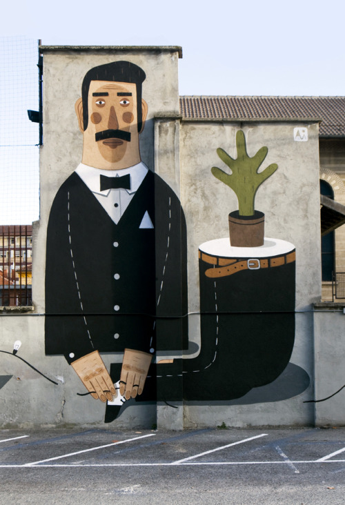 Italian street artist Agostino Iacurci.