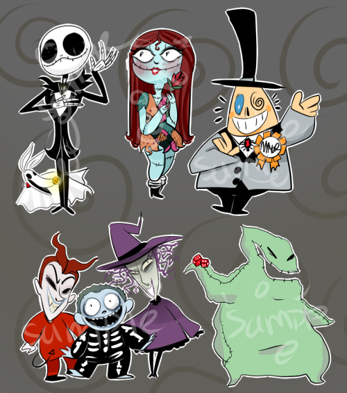 zamii070:  ah yes you can get The Nightmare before christmas stickers for a limited time only till the end of October :} is it a Halloween or Christmas movie? we just dont know hah 