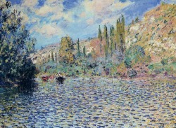 dovemother:  The Seine at Vetheuil by Claude Monet, 1879 