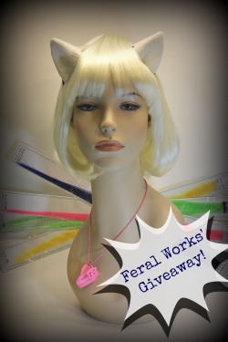 feralworks:  Feral Works’s Almost 400 Followers and Over 700 Posts GIveaway!!! What you get: My newly released Resin Cat Ears My Cast Resin T-Rex Necklace- Choose your color! A brand new, never been worn, tags still on Sepia Toyokalon 613A wig 4 Sepia