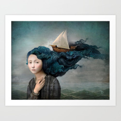 theonlymagicleftisart:  Art Prints from Christian Schloe  1 | 2 | 3 | 4 | 5 | 6 | 7 | 8 | 9 | 10  Each beautifully designed composition is a whimsical fantasy concocted by the talented artist. Schloe playfully blends realistic elements with perplexing,