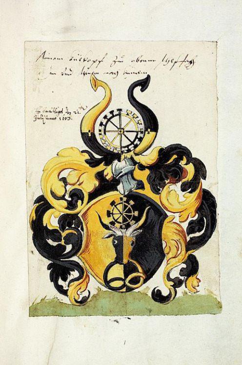 Johann Christoph Sauer, Heraldry book, 1597. Southern Germany. Via University of Heidelberg