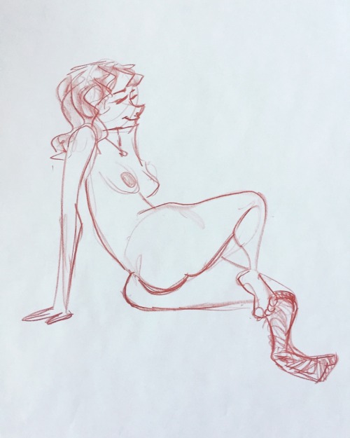 Lunchtime figure drawing today. Did some 2 minutes in crayon at the end and the rest were 3-5 min po