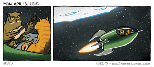 will5nevercome:  The Owl looked up to the stars above,And sang to a small guitar…