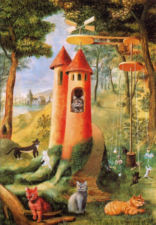 Paraíso de los gatos (Cats Paradise) by surrealist Remedios Varo