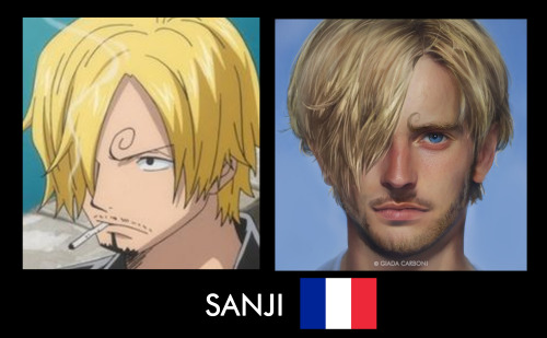 Realistic version of one piece character