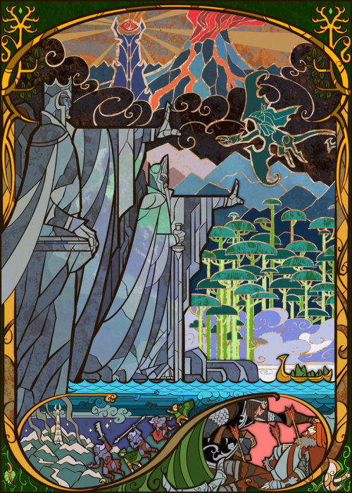 bowlersandtophats: ianbrooks: World of the Ring by Jian Guo Middle-Earth seems like it’s a pre