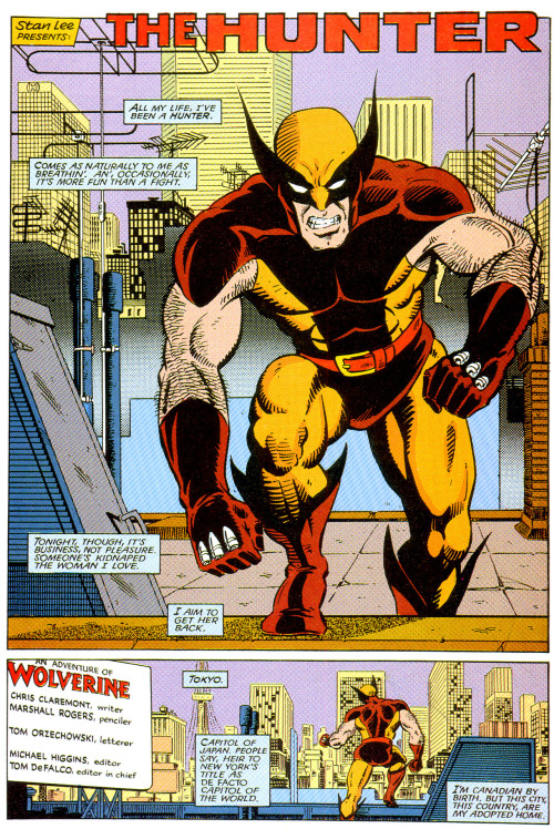 alexhchung:Wolverine “The Hunter” by Chris Claremont & Marshall Rogers. The story originally a