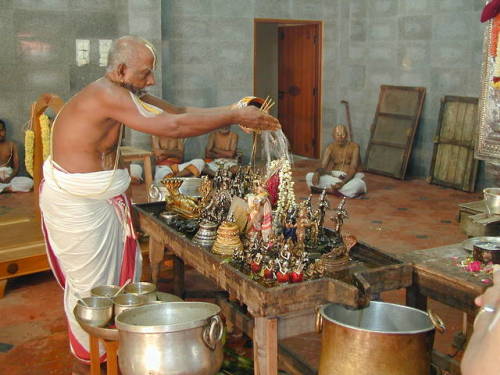 Abhisekham (sacred bath) of deities from Sri Ahobilam Mutt, Andhra Pardesh