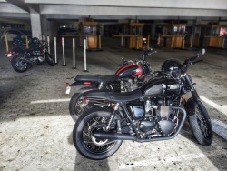 thelowendrider:  Triumph takeover at the Arclight, Hollywood