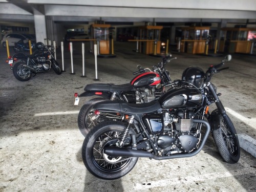 thelowendrider:  Triumph takeover at the Arclight, Hollywood