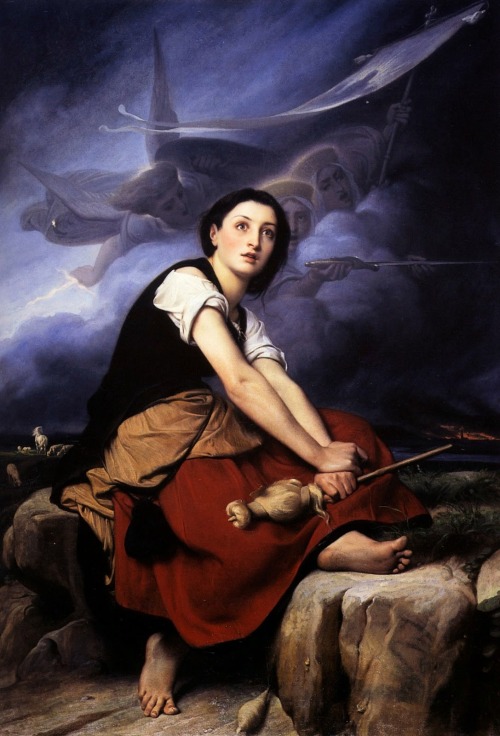 silenceforthesoul:François-Léon Benouville - Jeanne d'Arc entendant les voix, 1855-185