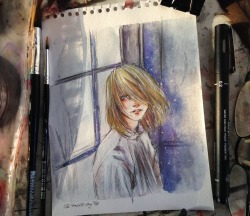 hachiko-art:Yurio watercolor sketch ~