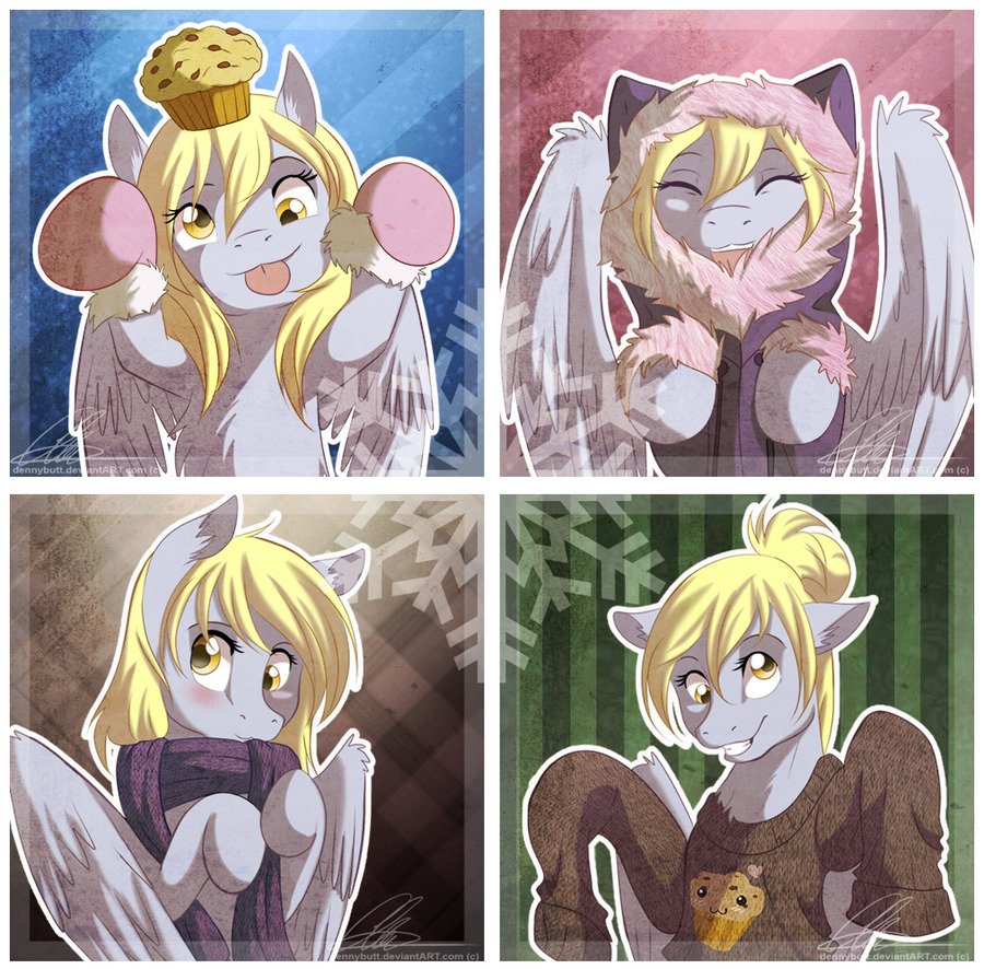 dat-purple-herm:  theponyartcollection:  wrap up warm this winter by dennybutt  Cuuute