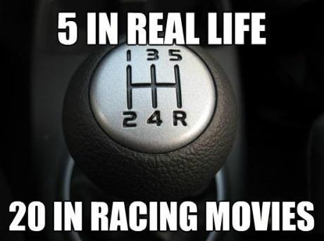 In my case there are 4 in the race car, and I run though them a hell of a lot faster than they do in the movies