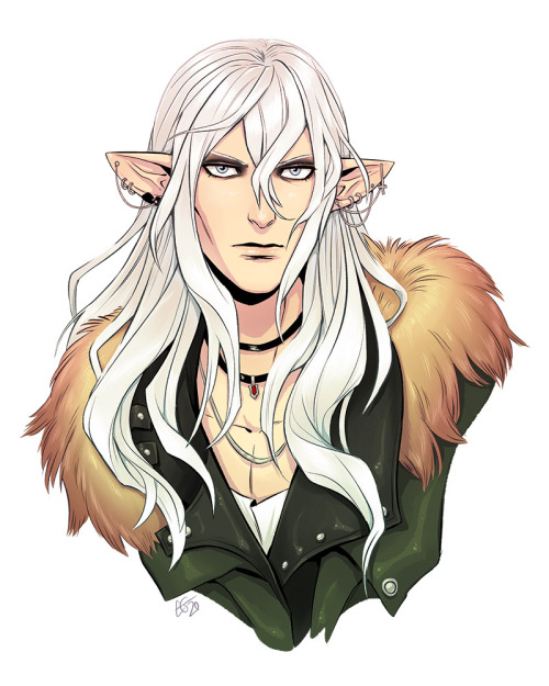 backseatfishing:I have other stuff I need to work on, but this Estinien portrait was sitting at like