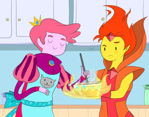 saesid on Tumblr: 『Adventure Time』 Flame Prince, Prince Gumball together…💞  Or Japanese V.A. Kamiya Hiroshi, Ono Daisuke. 💛 In special...