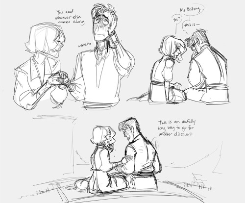 I saw something about Sutar week????  So I organized the last couple of those engagement sketches I 