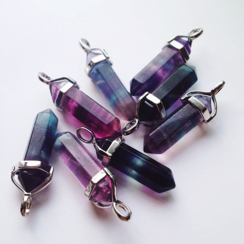 couturenoir:Fluorite Point Choker | £5.00 with free U.K. shipping at www.shopindigochild.com