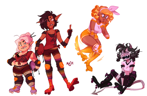 acqinc roller derby au only it’s not au i just want them to play roller derby. this was my first dra