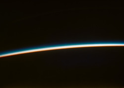 humanoidhistory:ORBITAL SUNSET – On February 20, 1962, Mercury astronaut John Glenn orbited the Earth three times – and he observed an orbital sunset three times. (NASA)