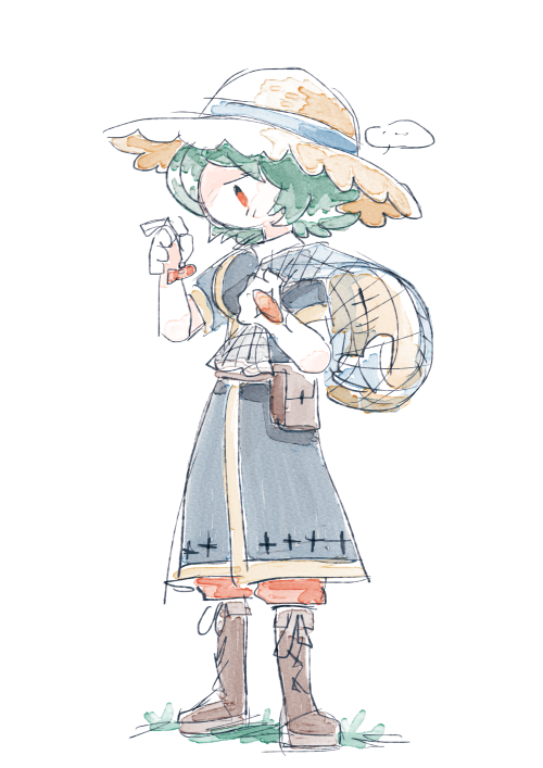 tiny fishing kid doodle(another fe oc of mine)