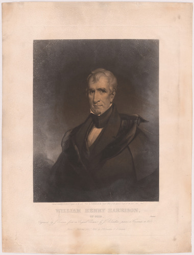 William Henry Harrison, John Sartain, 1840, Smithsonian: National Portrait GallerySize: Image: 32.2 