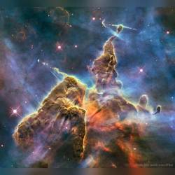 Mountains of Dust in the Carina Nebula #nasa