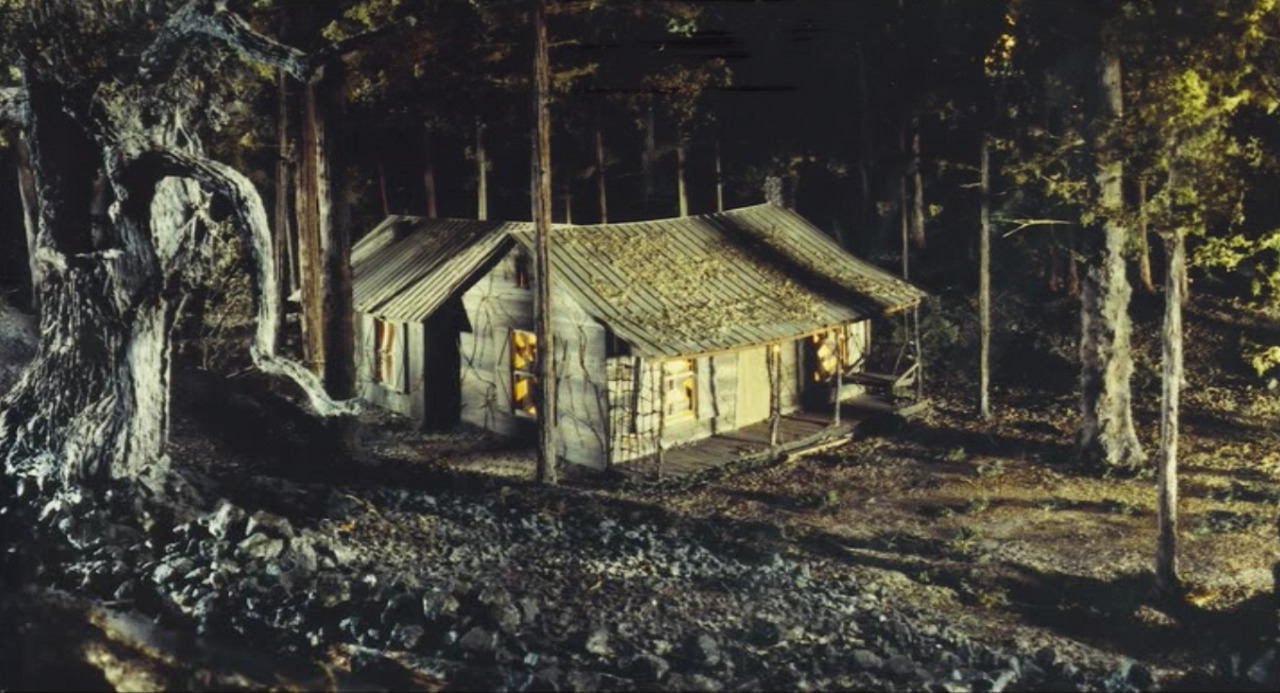 thedeaditeslayer:  James Belohovek and his miniature cabin made for Evil Dead 2