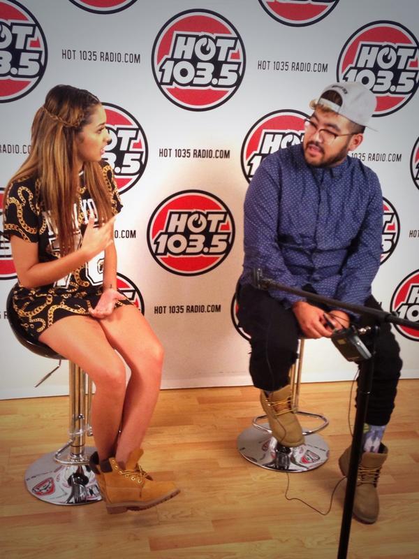jasminev-news:  @Hot_1035: .@JASMINEVILLEGAS is here in our studio for #HotBehindTheScenes