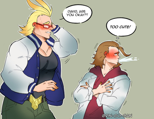 rin-go-san:  David gives All Might glasses to try on expecting he will look dorky, only he winds up looking cute instead.