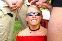 Naughtysuzyloves:  Hubby Gets A Sweet Photo Of His Public Cum Dump Wife