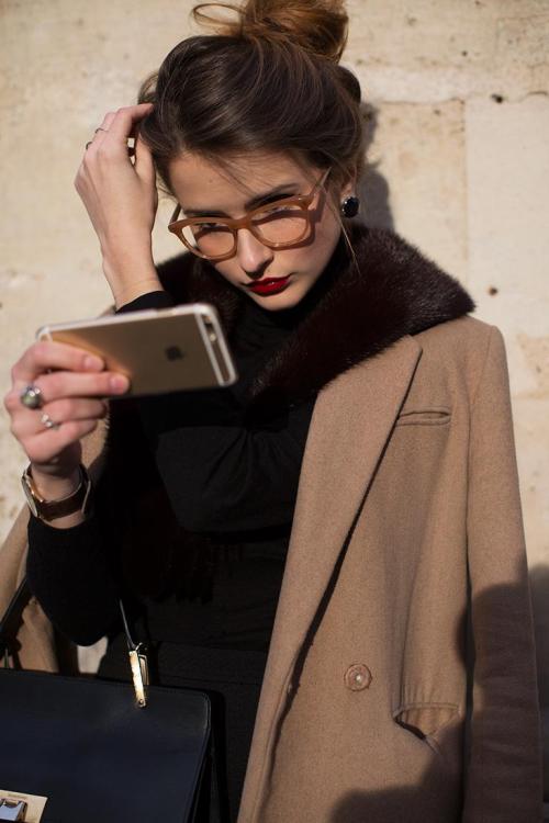 malofamerica:Oliver Peoples glasses seen on Rue des Archives in Paris, by Scott Schuman