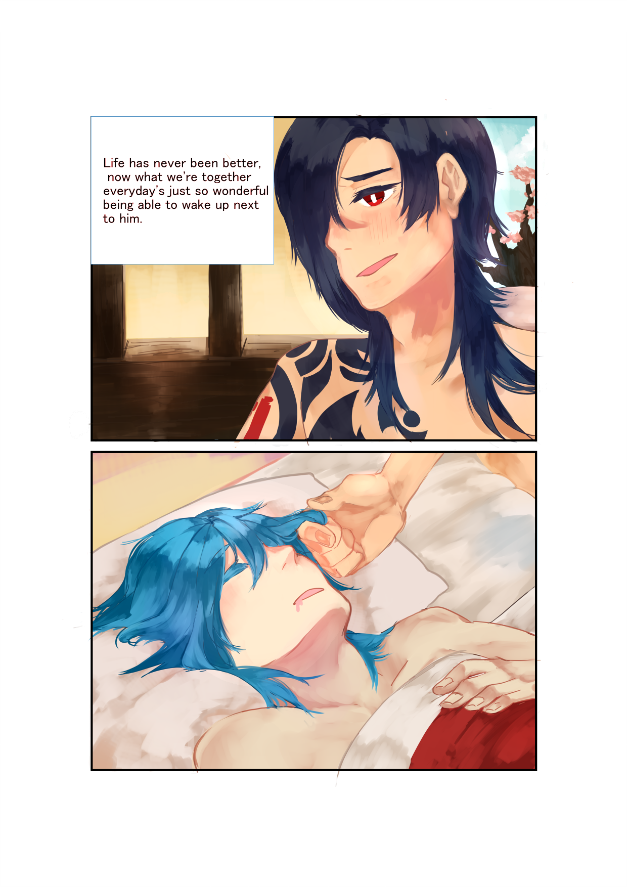 ask-koujaku:  Everything is great! its really refreshing being able to wake up next