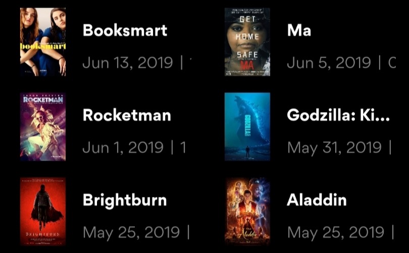 So last year I got one of those movie subs from AMC and just this past weekend I hit the 12 month mark on having it so I thought it’d be neat to look at my Year of Movies, so to speak. I saw 45 movies in 2018-2019! That’s not including the