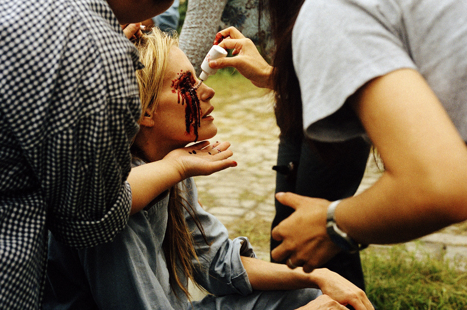 bohemea:  Uma Thurman, Quentin Tarantino &amp; Daryl Hannah on the set of Kill