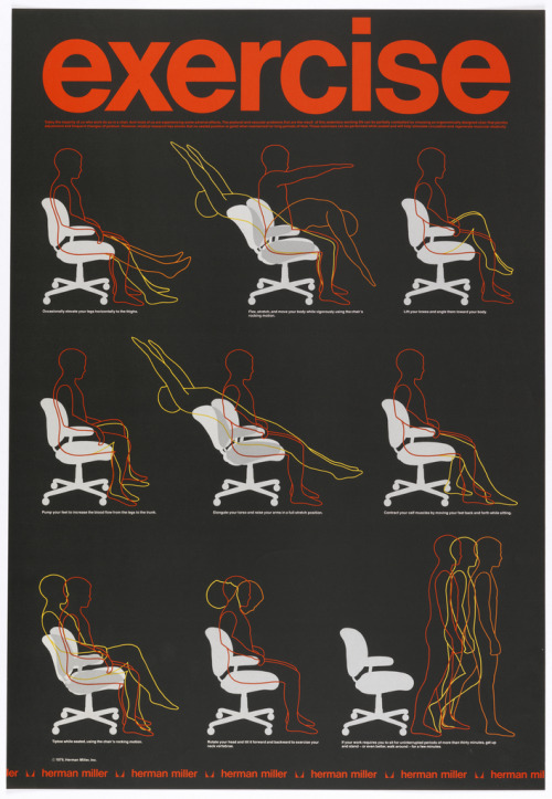 Linda Powell, artwork for the poster Exercise, 1979. Herman Miller, USA.