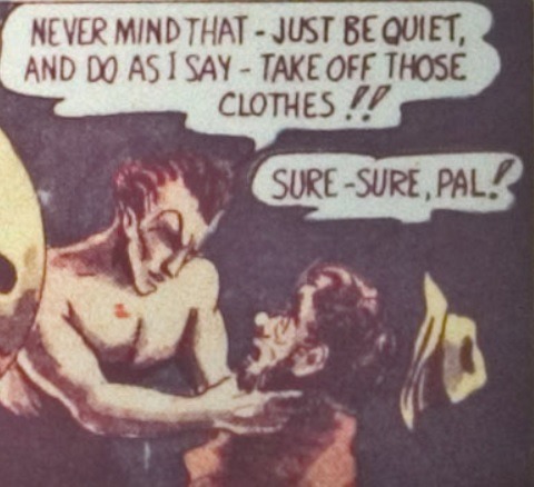 thebandragoness:A panel from Marvel Mystery Comics issue 2, presented without comment.