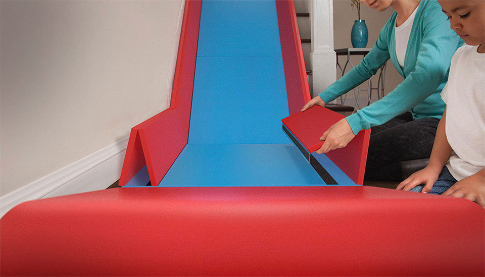 odditymall:  The SlideRider turns your stairs into a slide and is great for kids