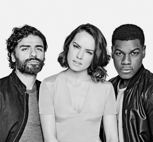 thorodinson:Oscar Isaac, Daisy Ridley and John Boyega photographed by Eric Ray Davidson for Entertai