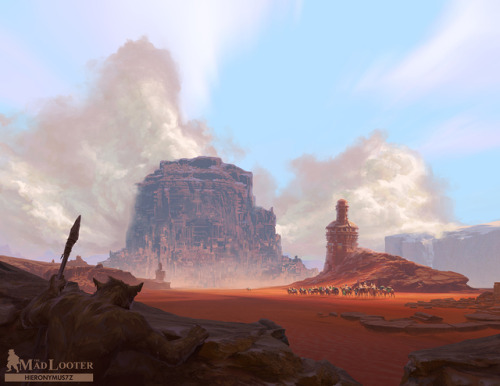 Red Sands region illustration for an rpg setting