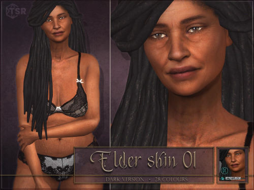 remussirion:Elder Skin 01  - Dark version (TS4)DOWNLOAD Medium and dark shadesLight version: LI