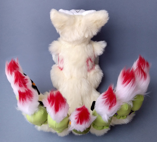 owlsteaparty: Demon Lord Ninetails plush from Okami. This was a LOT of work - each tail was a plush 